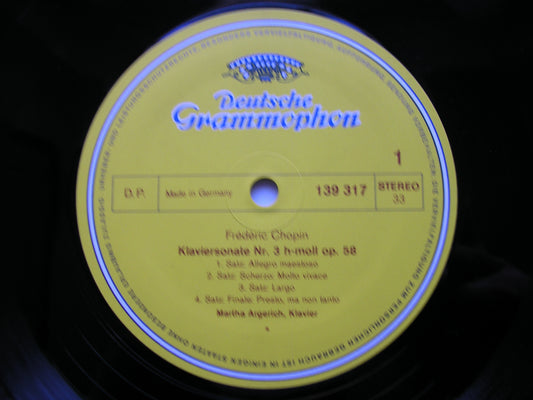 CHOPIN: PIANO SONATA No. 3 / POLONAISES Nos. 6 & 7 / 3 MAZURKAS Op. 59      MARTHA ARGERICH    139 317