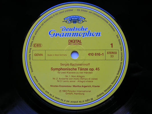 TCHAIKOVSKY: NUTCRACKER SUITE / RACHMANINOV: SYMPHONIC DANCES     ARGERICH / ECONOMOU     410 616