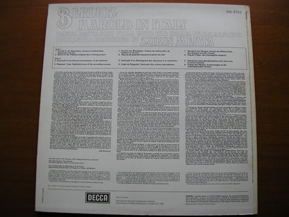 BERLIOZ: HAROLD IN ITALY   BENYAMINI / ISRAEL PHILHARMONIC / MEHTA   SXL 6732