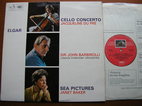 ELGAR: CELLO CONCERTO / SEA PICTURES   DU PRE / BAKER / LONDON SYMPHONY / BARBIROLLI   ASD 655