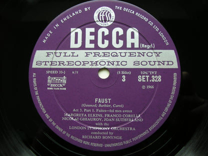 GOUNOD: FAUST - CORELLI / SUTHERLAND / GHIAUROV / LONDON SYMPHONY / BONYNGE   SET 327 - 30