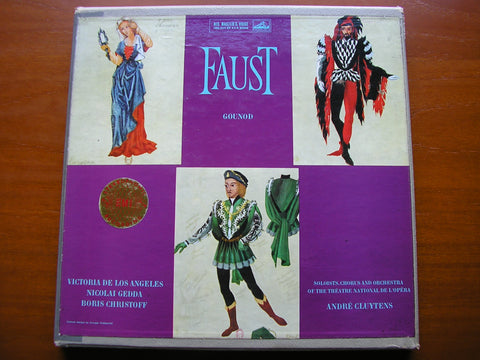 GOUNOD: FAUST - GEDDA / DE LOS ANGELES / CHRISTOFF / PARIS OPERA / CLUYTENS    ASD 307 - 10