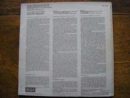 RACHMANINOV: SYMPHONY No. 3 / THE ROCK  WELLER / LONDON PHILHARMONIC  SXL 6720