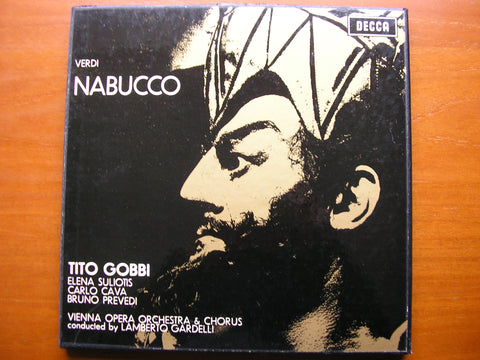 VERDI: NABUCCO -  GOBBI / SULIOTIS / CAVA / PREVIDI / VIENNA OPERA / LAMBERTO GARDELLI    SET 298 - 300