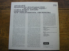 MOZART: SYMPHONIES Nos. 40 & 41   GIULINI / NEW PHILHARMONIA / SXL 6225