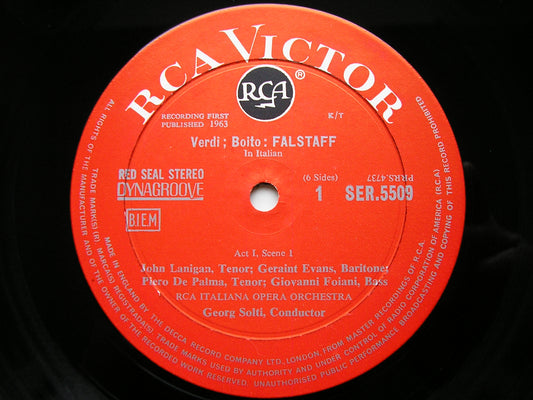 VERDI: FALSTAFF -  EVANS / LIGABUE / SIMIONATO / KRAUS / FRENI / MERRILL / RCA ITALIANA ORCHESTRA / SOLTI    SER 5509 - 11