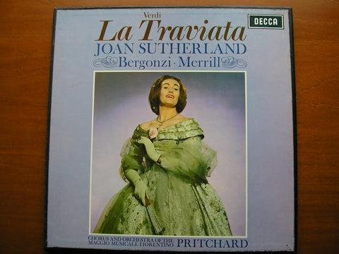 VERDI: LA TRAVIATA - SUTHERLAND / BERGONZI / MERRILL / OMMF / JOHN PRITCHARD   SET 249 / 51