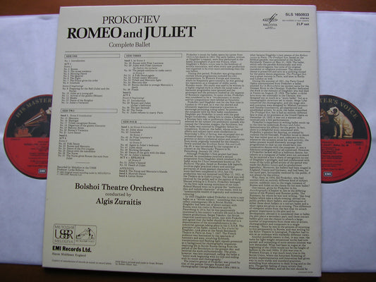 PROKOFIEV: ROMEO & JULIET complete ballet     ZURAITIS / BOLSHOI THEATRE ORCHESTRA    SLS 1650933