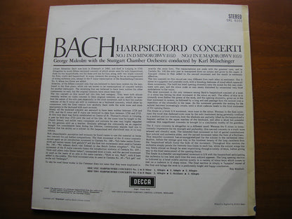 SXL 6101  BACH: HARPSICHORD CONCERTOS Nos. 1 & 2     MALCOLM / STUTTGART CHAMBER ORCHESTRA / MUNCHINGER