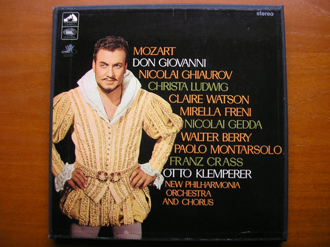 MOZART: DON GIOVANNI -   GHIAUROV / LUDWIG / WATSON / GEDDA / BERRY / FRENI / NEW PHILHARMONIA / KLEMPERER    SAN 172 - 5