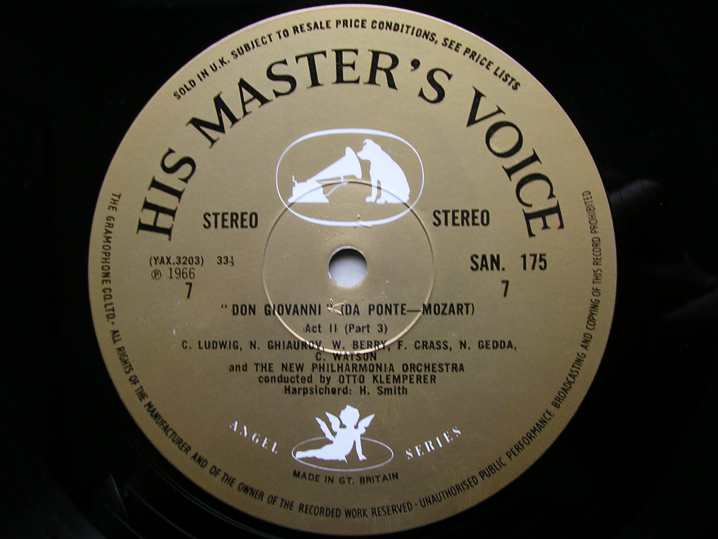 MOZART: DON GIOVANNI -   GHIAUROV / LUDWIG / WATSON / GEDDA / BERRY / FRENI / NEW PHILHARMONIA / KLEMPERER    SAN 172 - 5