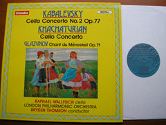 KABALEVSKY: CELLO CONCERTO No. 2 / KHACHATURIAN: CELLO CONCERTO / GLAZUNOV: CHANT DU MENESTREL   WALLFISCH / LONDON PHILHARMONIC / THOMSON   ABRD 1273