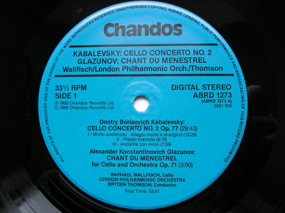 KABALEVSKY: CELLO CONCERTO No. 2 / KHACHATURIAN: CELLO CONCERTO / GLAZUNOV: CHANT DU MENESTREL   WALLFISCH / LONDON PHILHARMONIC / THOMSON   ABRD 1273
