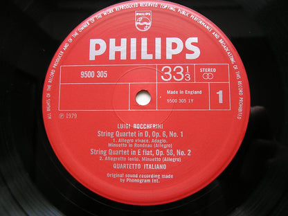 BOCCHERINI: THREE STRING QUARTETS      QUARTETTO ITALIANO     9500 305