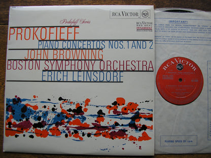 PROKOFIEV: PIANO CONCERTOS Nos. 1 & 2  BROWNING / BOSTON SYMPHONY / LEINSDORF   SB 6690