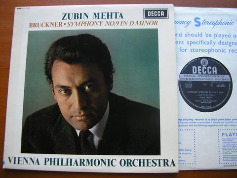 BRUCKNER: SYMPHONY No. 9    MEHTA / VIENNA PHILHARMONIC     SXL 6202