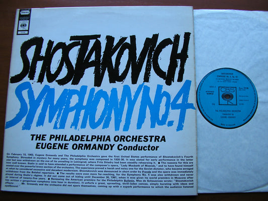 SHOSTAKOVICH: SYMPHONY No. 4   ORMANDY / PHILADELPHIA ORCHESTRA   72129