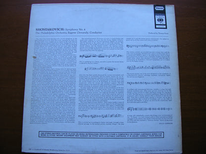 SHOSTAKOVICH: SYMPHONY No. 4   ORMANDY / PHILADELPHIA ORCHESTRA   72129