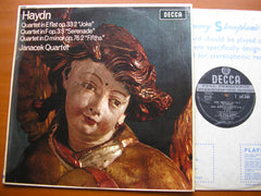 HAYDN: STRING QUARTETS in E 'Joke' / in F 'Serenade' / in D 'Fifths'     JANACEK QUARTET     SXL 6093