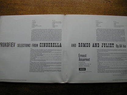 PROKOFIEV: ROMEO & JULIET SUITES / CINDERELLA SUITES    ANSERMET / SUISSE ROMANDE    SXL 2306 - 7
