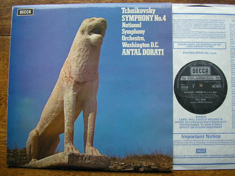 TCHAIKOVSKY: SYMPHONY No. 4   ANTAL DORATI / NATIONAL SYMPHONY ORCHESTRA   SXL 6574