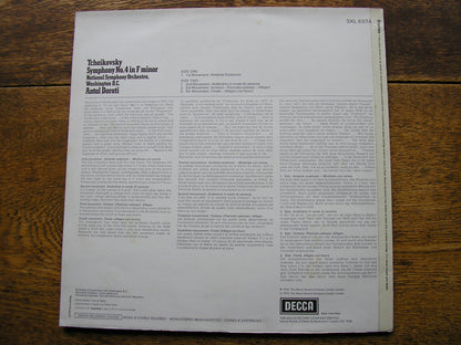 TCHAIKOVSKY: SYMPHONY No. 4   ANTAL DORATI / NATIONAL SYMPHONY ORCHESTRA   SXL 6574
