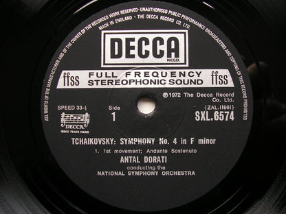 TCHAIKOVSKY: SYMPHONY No. 4   ANTAL DORATI / NATIONAL SYMPHONY ORCHESTRA   SXL 6574