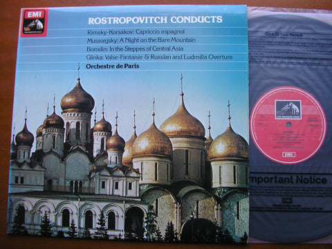 MUSSORGSKY / RIMSKY-KORSAKOV / BORODIN / GLINKA: ORCHESTRAL WORKS     ROSTROPOVITCH / ORCHESTRE DE PARIS     ASD 3421