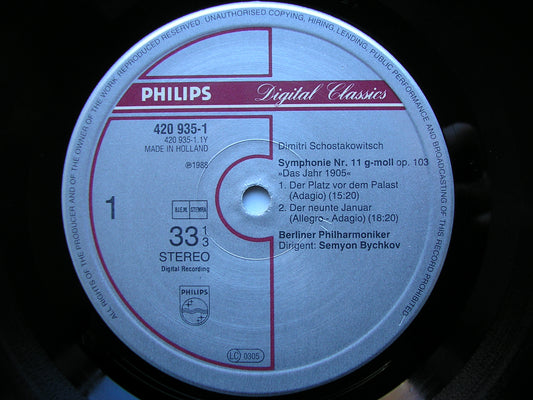 SHOSTAKOVICH: SYMPHONY No. 11  BYCHKOV / BERLIN PHILHARMONIC   420 935