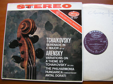 TCHAIKOVSKY: SERENADE FOR STRINGS / ARENSKY: VARIATIONS    DORATI / PHILHARMONIA HUNGARICA    AMS 16040