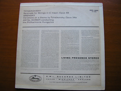 TCHAIKOVSKY: SERENADE FOR STRINGS / ARENSKY: VARIATIONS    DORATI / PHILHARMONIA HUNGARICA    AMS 16040