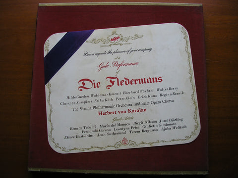 STRAUSS: DIE FLEDERMAUS Gala Performance  SOLOISTS / VIENNA PHILHARMONIC ORCHESTRA / KARAJAN    SET 201 - 203