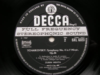 TCHAIKOVSKY: SYMPHONY No. 4   MEHTA / LOS ANGELES PHILHARMONIC  SXL 6323