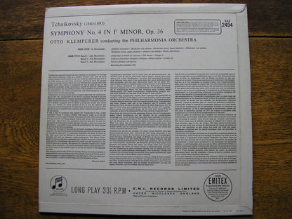 TCHAIKOVSKY: SYMPHONY No. 4  KLEMPERER / PHILHARMONIA ORCHESTRA  SAX 2494
