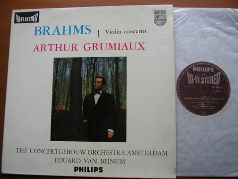 BRAHMS: VIOLIN CONCERTO    GRUMIAUX / CONCERTGEBOUW / VAN BEINUM    835 008 AY