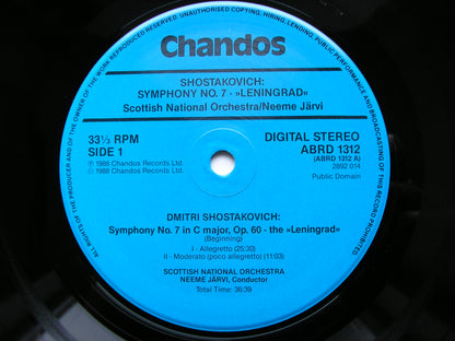 SHOSTAKOVICH: SYMPHONY No. 7 'Leningrad'   NEEME JARVI / SCOTTISH NATIONAL ORCHESTRA   ABRD 1312