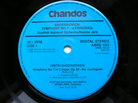 SHOSTAKOVICH: SYMPHONY No. 7 'Leningrad'   NEEME JARVI / SCOTTISH NATIONAL ORCHESTRA   ABRD 1312