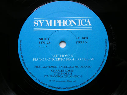 BEETHOVEN: PIANO CONCERTO No. 4      ROSEN / SYMPHONICA OF LONDON / MORRIS    SYM 12