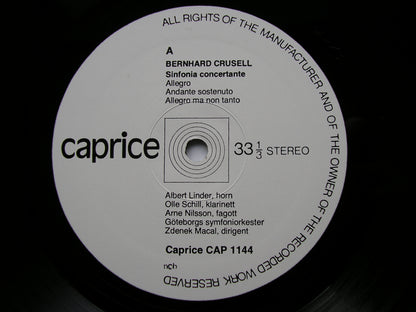 CRUSELL / ATTERBERG / EKLUND: MUSIC FOR HORN & ORCHESTRA    LINDER / GOTHENBORG SYMPHONY / DUTOIT / MACAL / OSKAMP   CAP 1144
