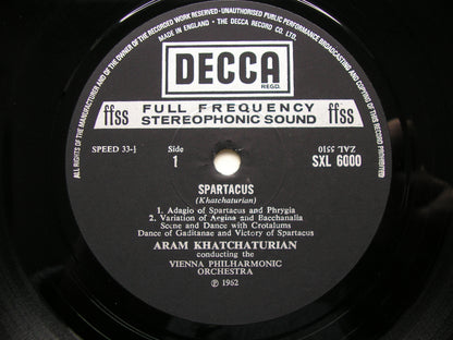 KHACHATURIAN: SPARTACUS / GAYANEH    KHACHATURIAN / VIENNA PHILHARMONIC   SXL 6000