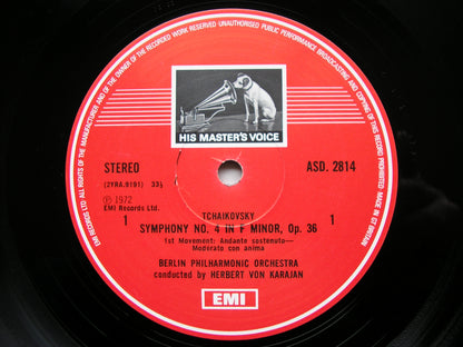 TCHAIKOVSKY: SYMPHONY No. 4  KARAJAN / BERLIN PHILHARMONIC  ASD 2814