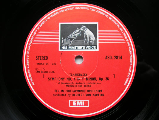 TCHAIKOVSKY: SYMPHONY No. 4  KARAJAN / BERLIN PHILHARMONIC  ASD 2814