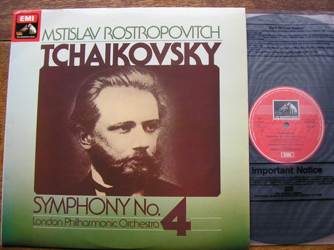 TCHAIKOVSKY: SYMPHONY No. 4  ROSTROPOVITCH / LONDON PHILHARMONIC  ASD 3647