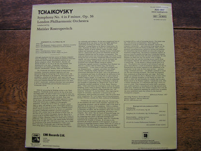 TCHAIKOVSKY: SYMPHONY No. 4  ROSTROPOVITCH / LONDON PHILHARMONIC  ASD 3647