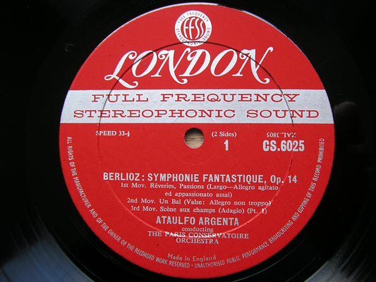 BERLIOZ: SYMPHONIE FANTASTIQUE   ARGENTA / PARIS CONSERVATOIRE ORCHESTRA  CS 6025