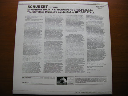 SCHUBERT: SYMPHONY No. 9  'Great C Major'   SZELL / CLEVELAND ORCHESTRA   ASD 2760