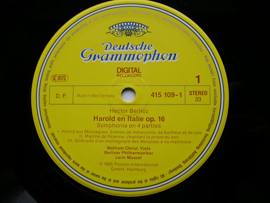 BERLIOZ: HAROLD IN ITALY / LE CARNIVAL ROMAIN   MAAZEL / BERLIN PHILHARMONIC   415 109