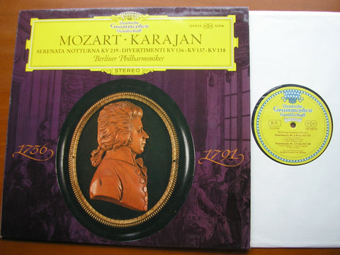 MOZART: SERENATA NOTTURNA / DIVERTIMENTI K136 / K137 / K138      KARAJAN / BERLIN PHILHARMONIC     139 033