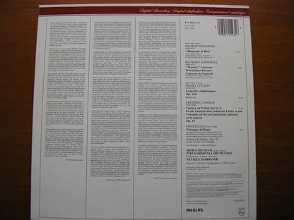 GERSHWIN: RHAPSODY IN BLUE / ADDINSELL: WARSAW CONCERTO / LITOLFF: SCHERZO   MISHA DICHTER / PHILHARMONIA / MARRINER  411 123