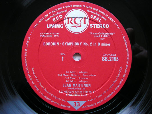 BORODIN: SYMPHONY No. 2 / RIMSKY-KORSAKOV: CAPRICCIO ESPAGNOLE   MARTINON / LONDON SYMPHONY   SB 2105